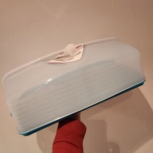 Tupperware Blue and White Food Storage Container